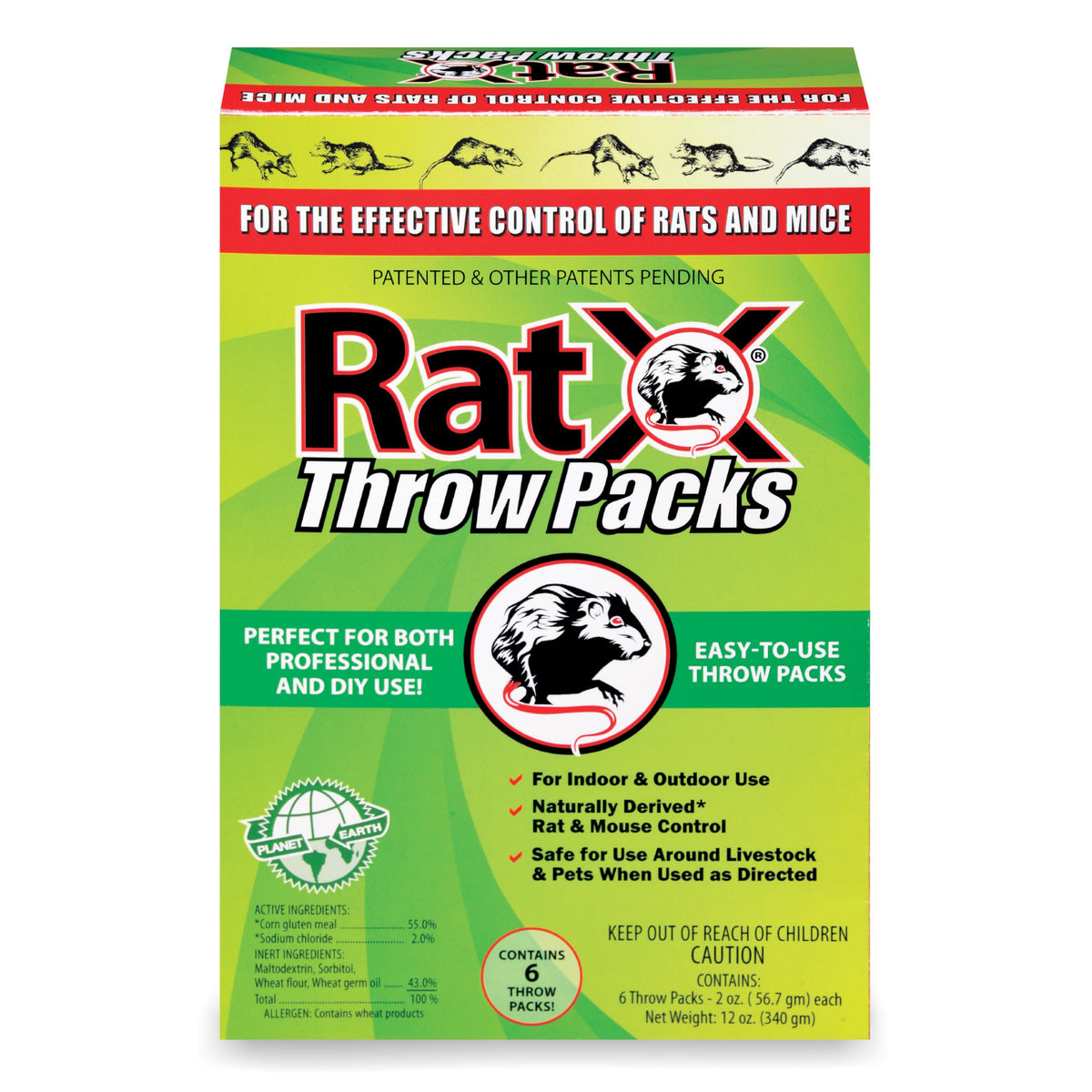 RatX embalaje frontal mostrando producto listo para usar y confianza