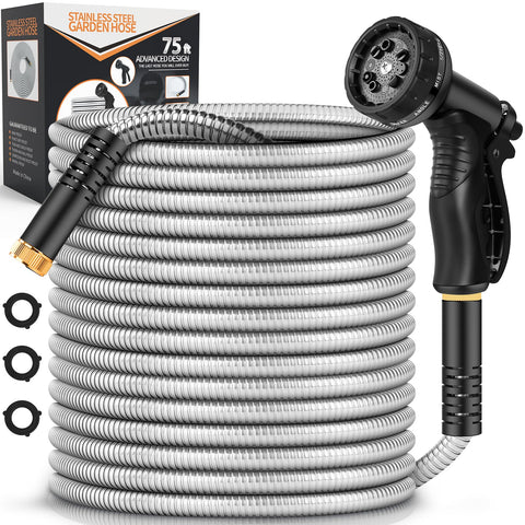 Rcfunkid manguera frontal 75FT mostrando longitud y acabado robusto
