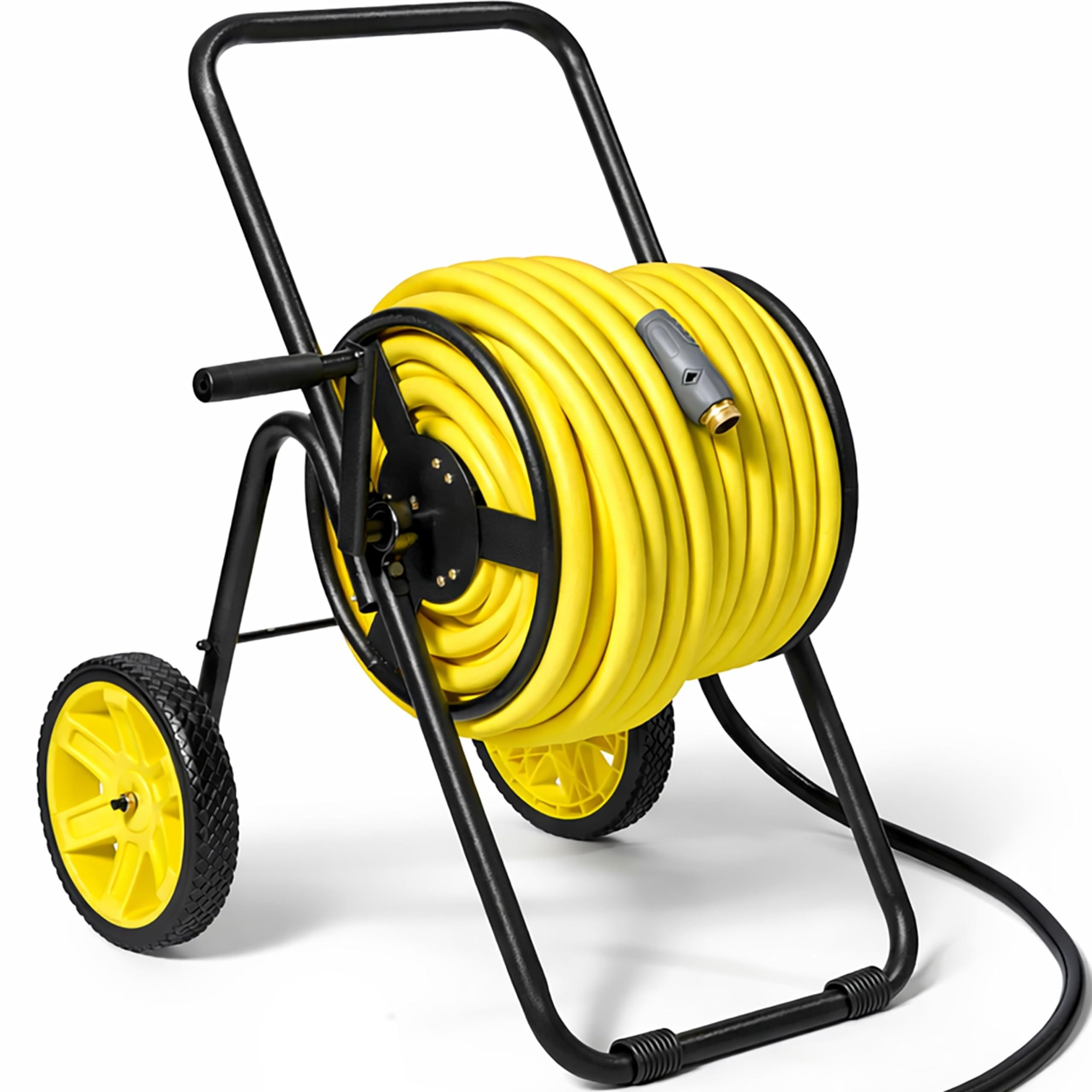 Real Hose Storage vista frontal del carro para manguera, facilita almacenamiento ordenado