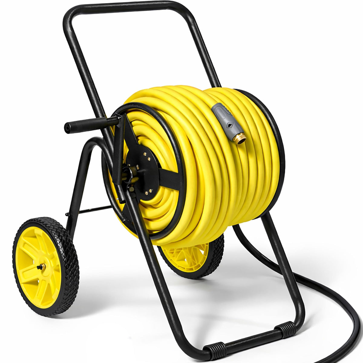 Real Hose Storage vista frontal del carro para manguera, facilita almacenamiento ordenado