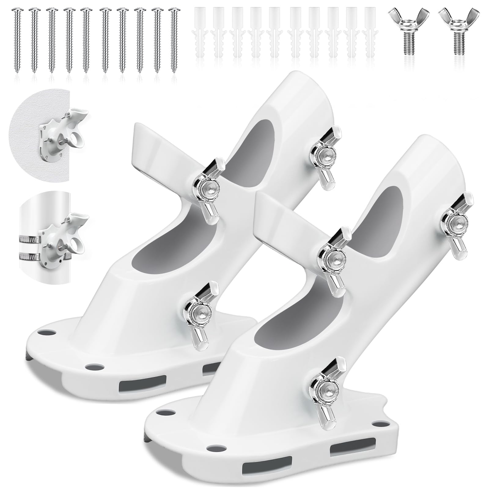 REERON soporte frontal blanco mostrando montaje estable