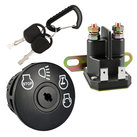 Reltvo interruptor de encendido frontal mostrando conexiones y durabilidad