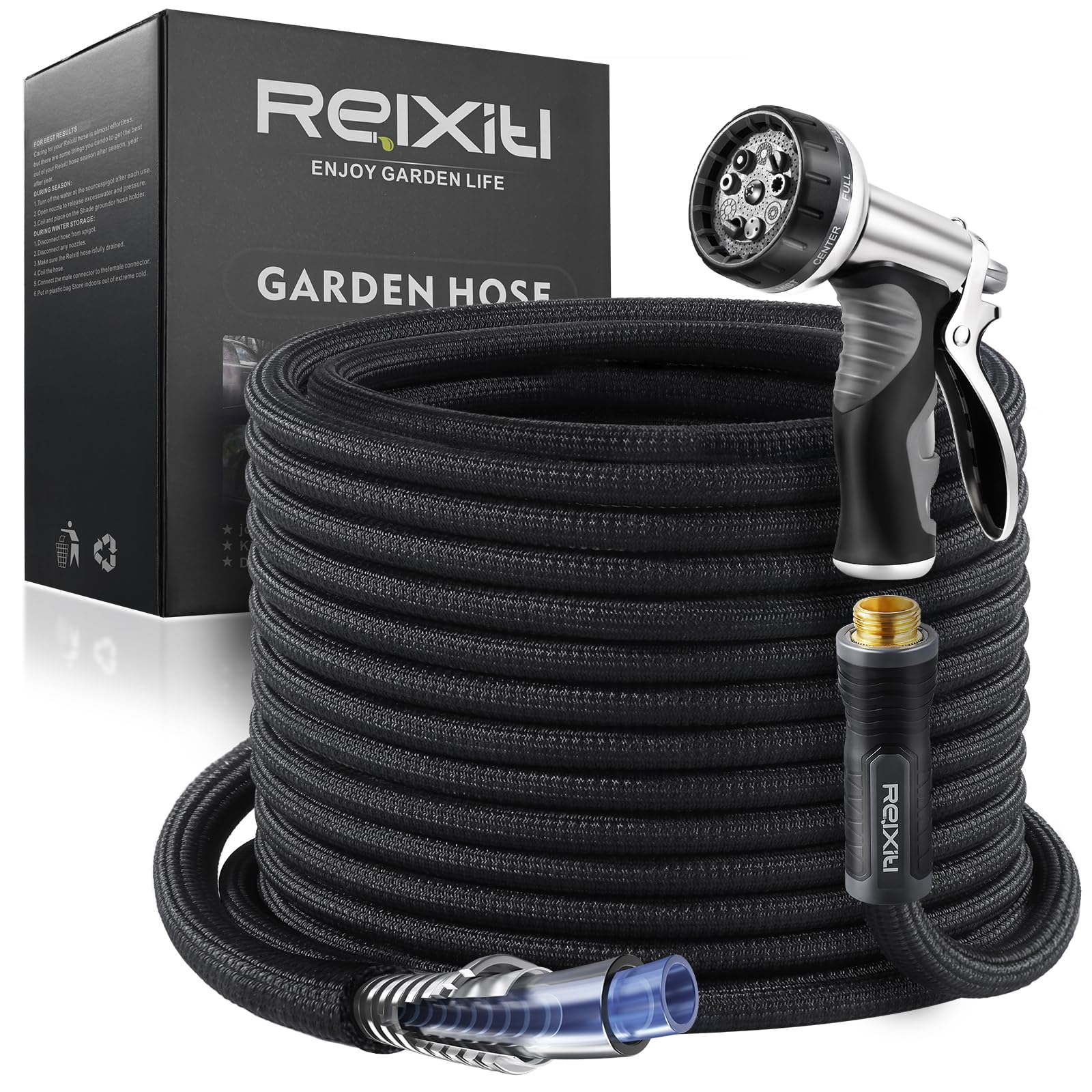 Relxitl manguera frontal 50ft vista completa beneficio ligereza