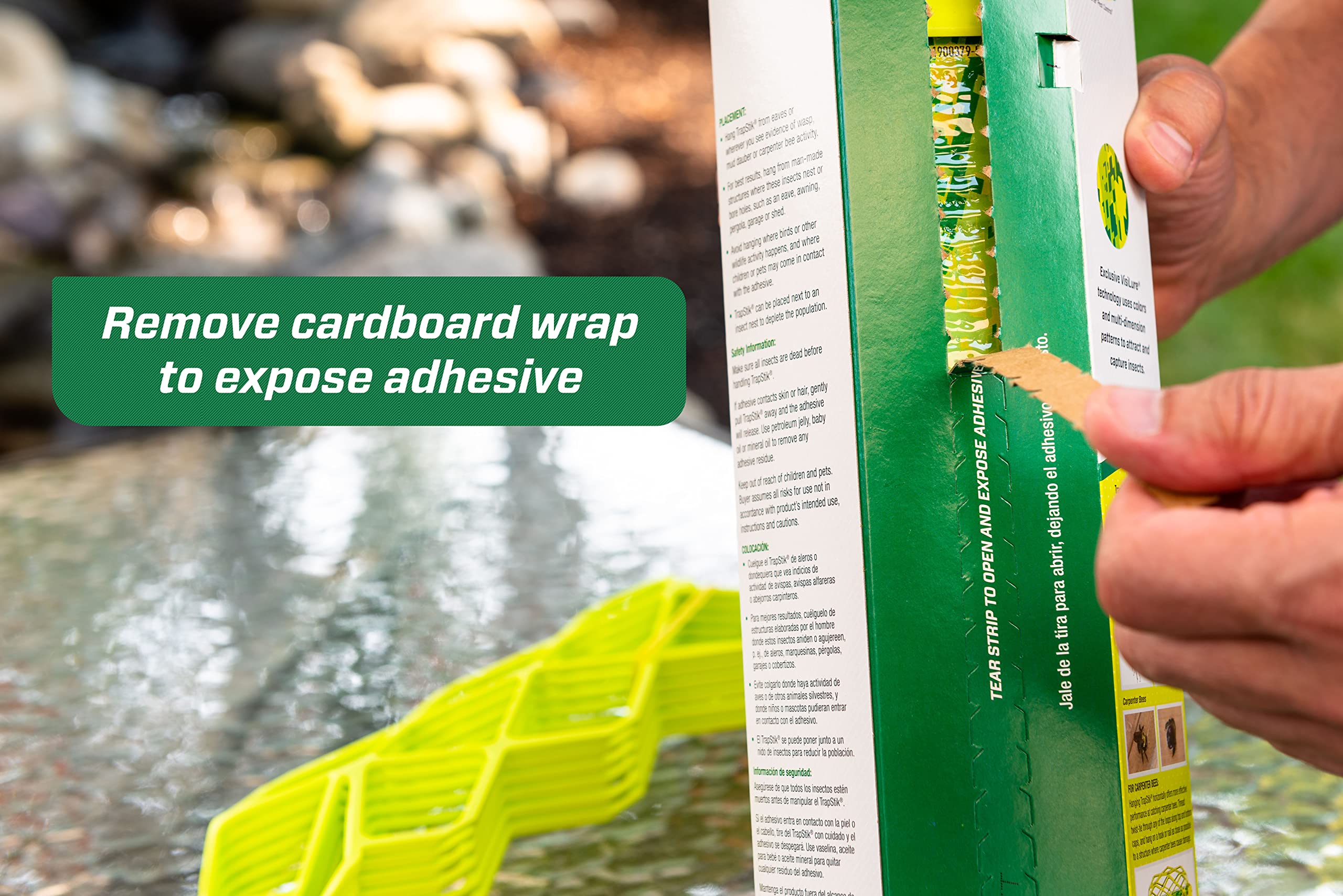 RESCUE! close-up de glue guards que reducen capturas accidentales