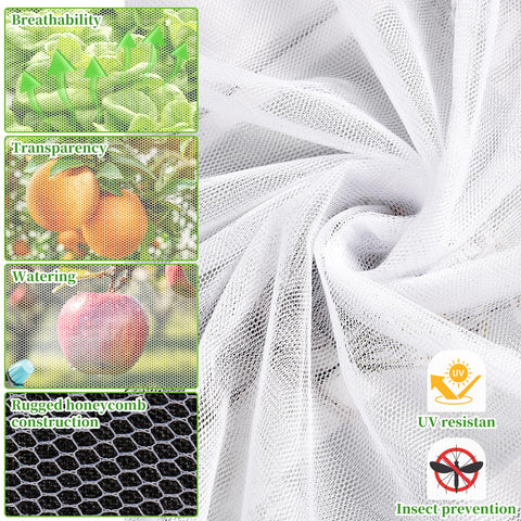RGQSUN malla instalada sobre bancal protegiendo plantas y frutos