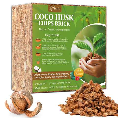 Riare frente del paquete de chips de coco muestra ahorro de espacio