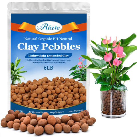 Riare bolsa frontal con 6lb de LECA, almacenamiento ordenado y práctico