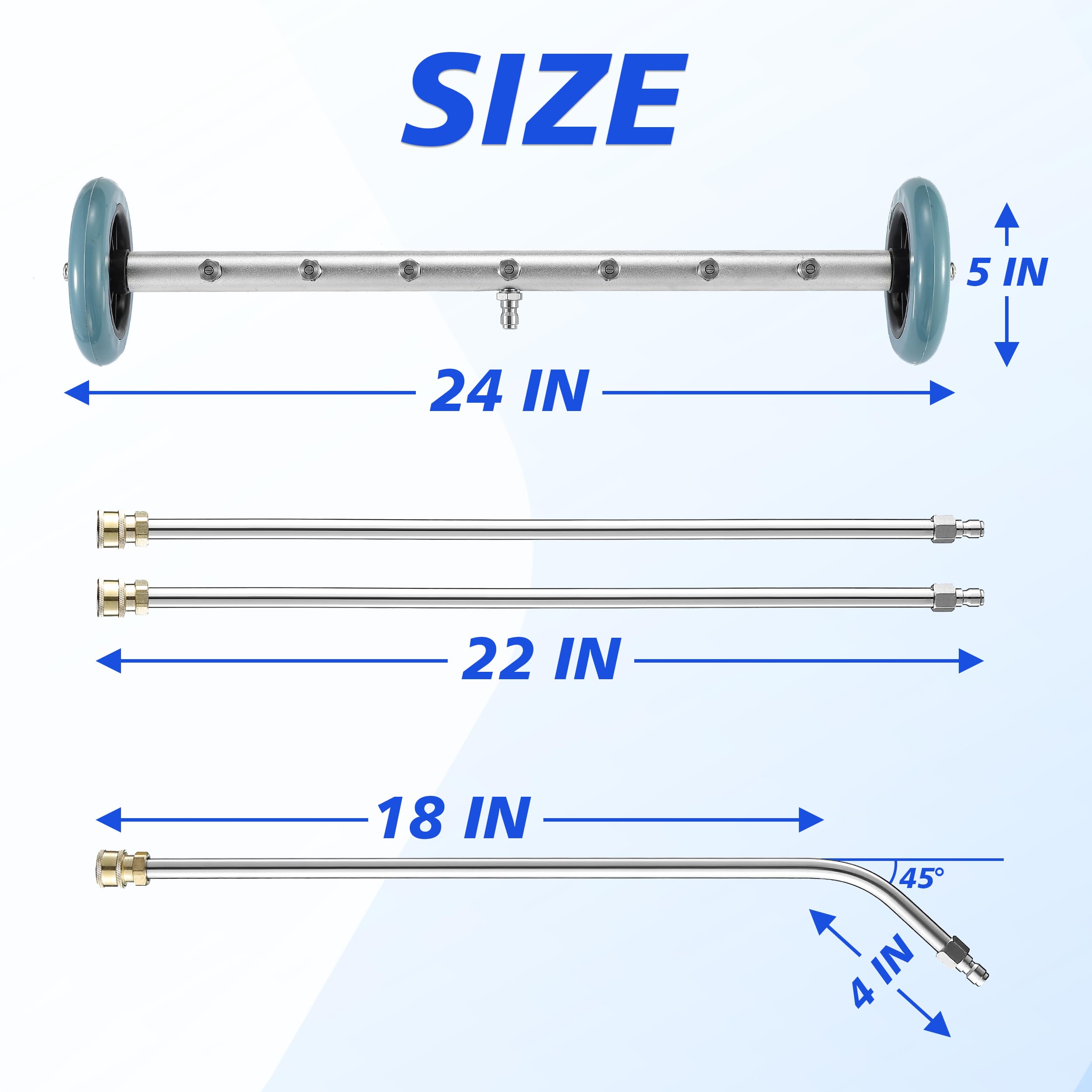 RIDGE WASHER comparación de tamaño de 24 pulgadas para mayor cobertura por pasada