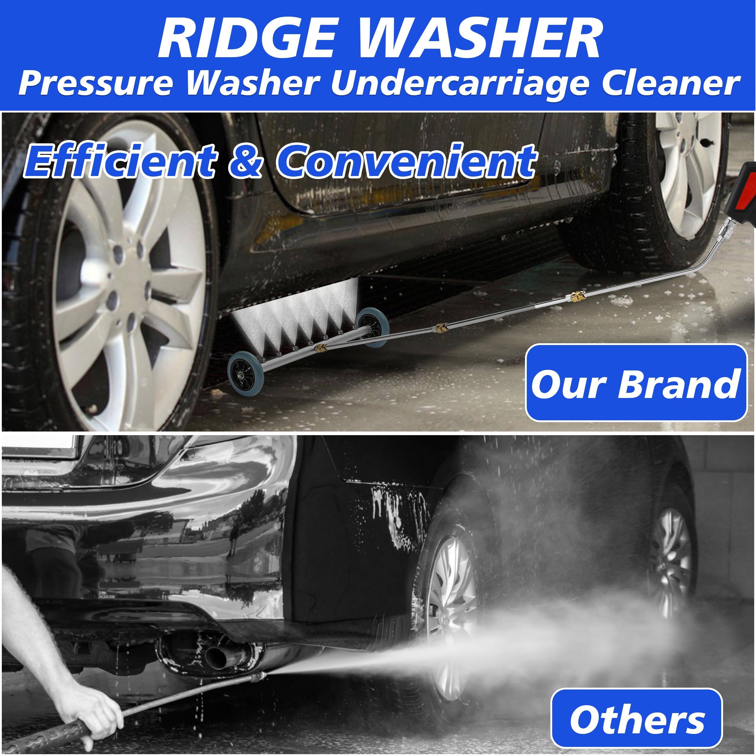 RIDGE WASHER ruedas caster que facilitan el desplazamiento bajo el vehículo