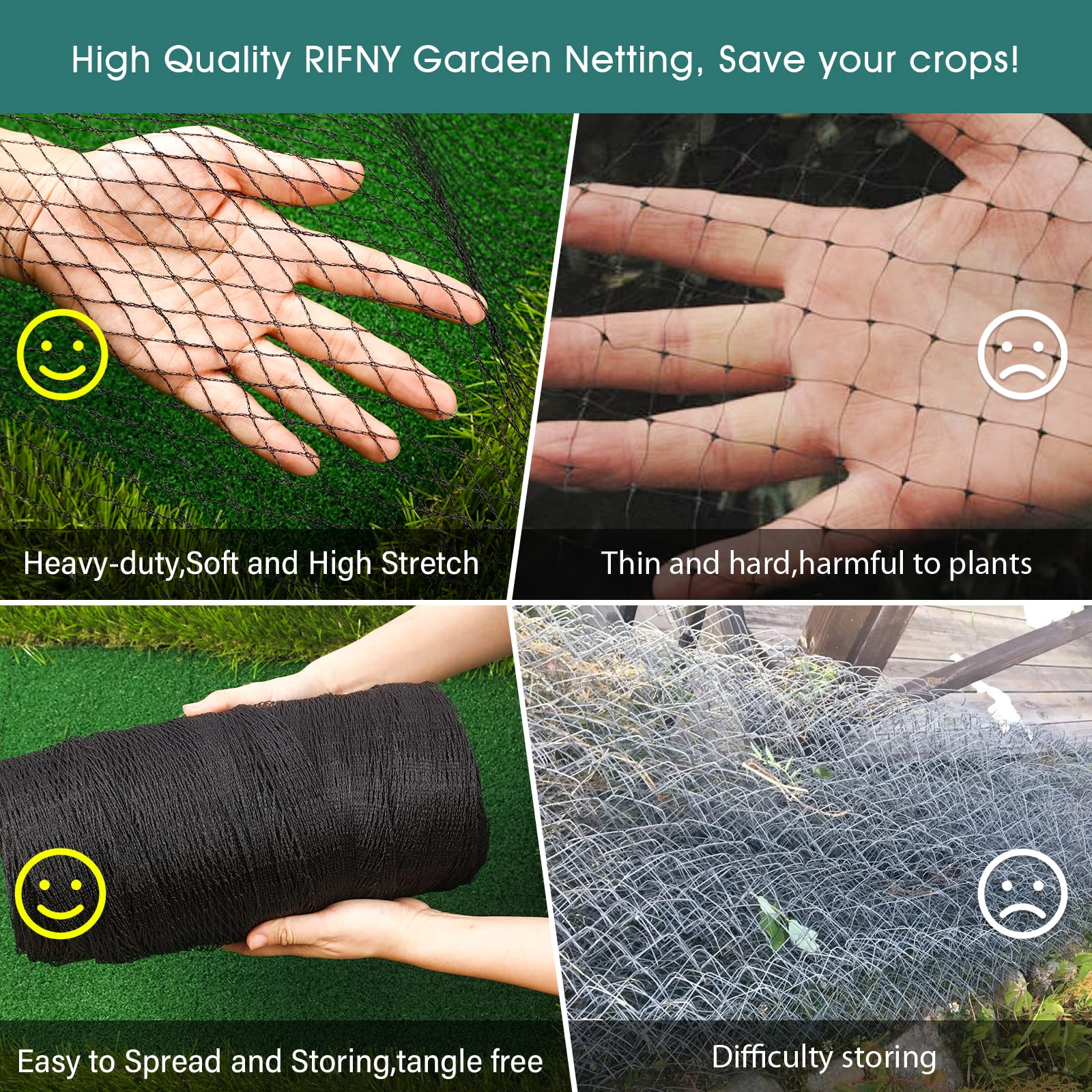 RIFNY accesorios incluidos grapas y bridas para fijación rápida