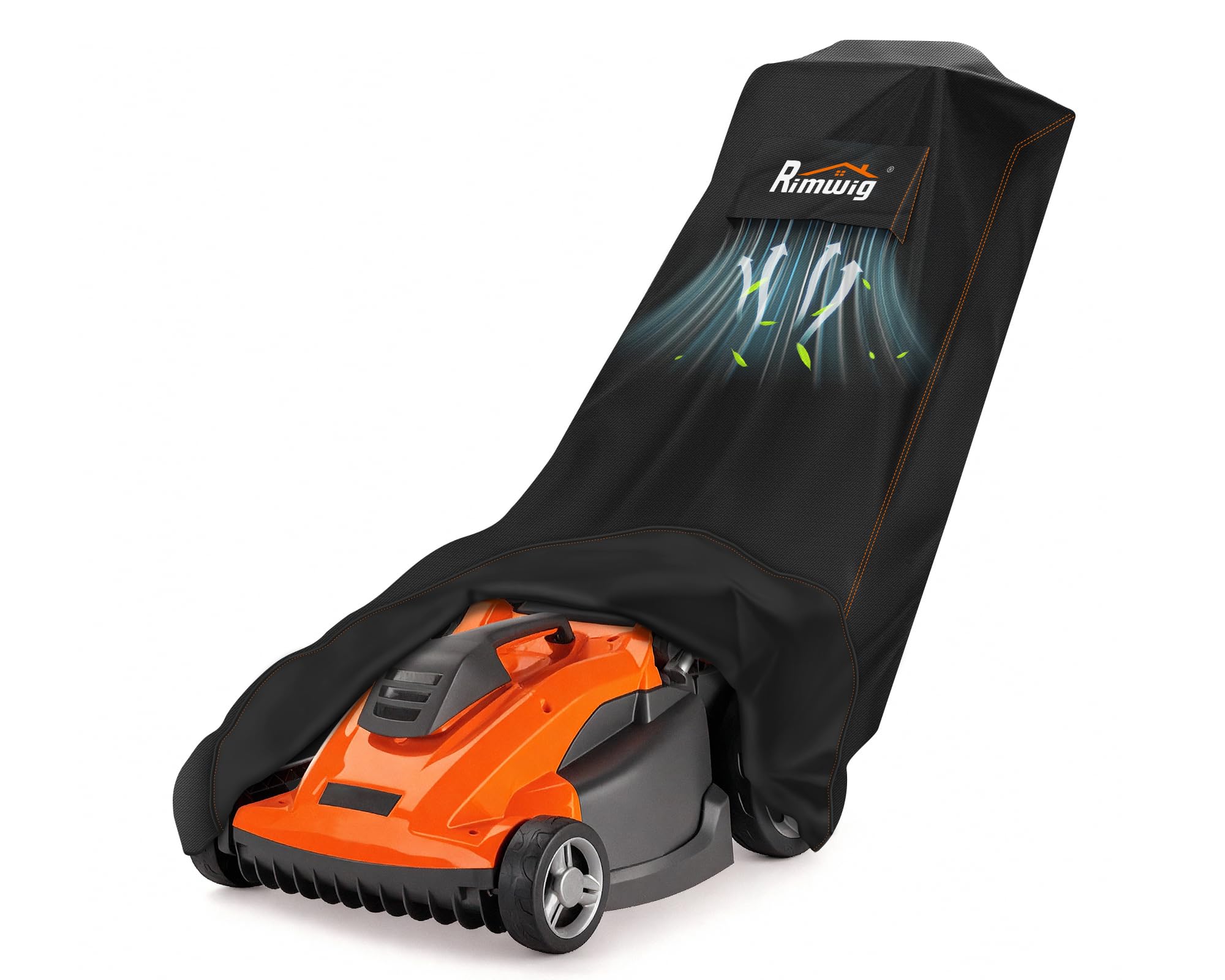 Rimwig frente de la funda cubriendo cortacésped, protege contra lluvia y polvo