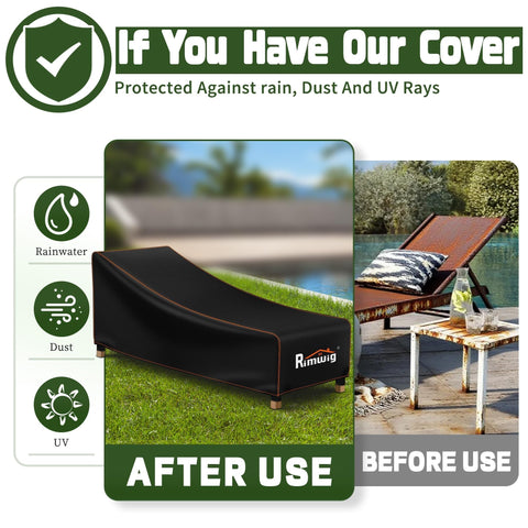 Rimwig pack de 2 fundas en terraza reduce mantenimiento del mobiliario exterior