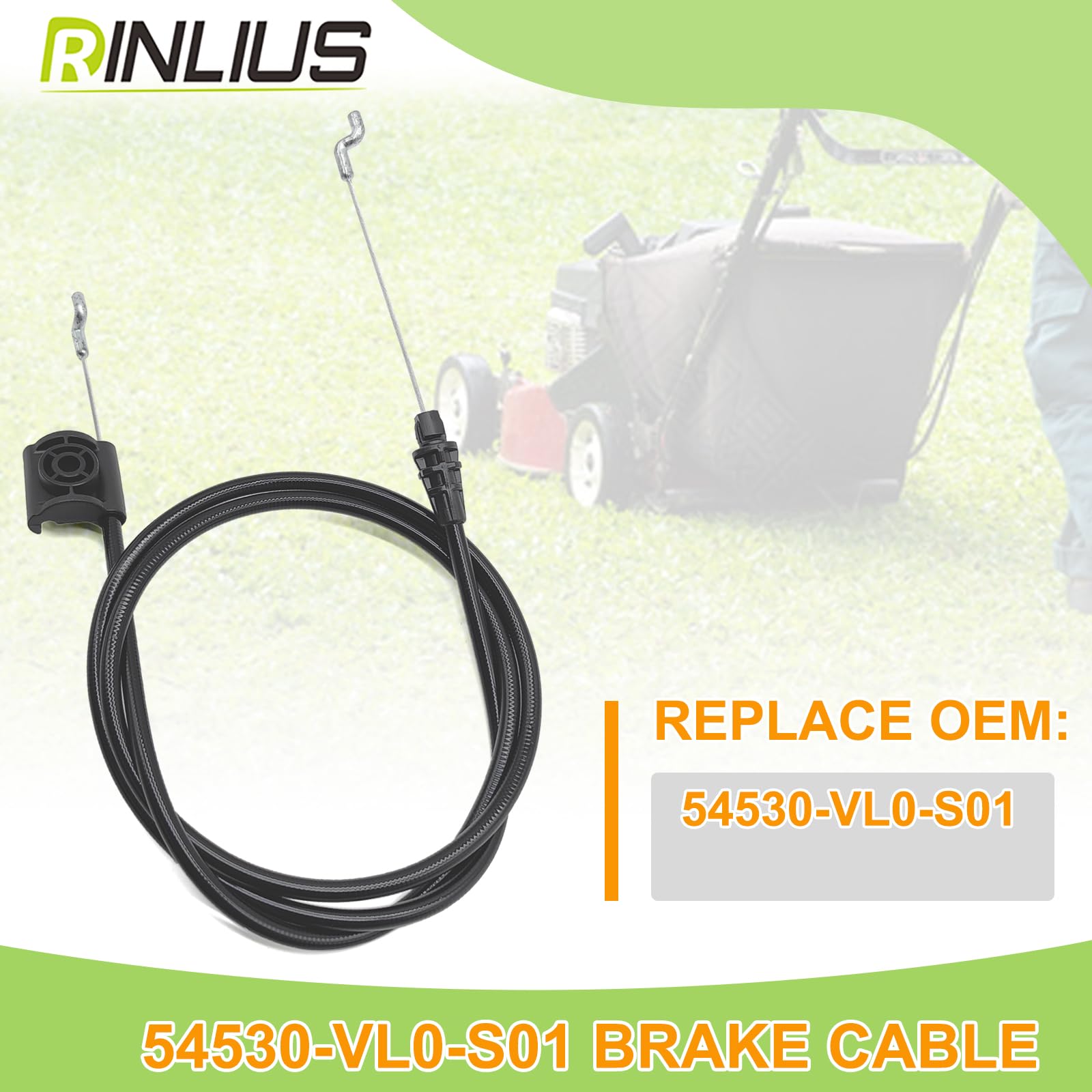 Cable Rinlius instalado en un cortacésped Honda demostrando ajuste directo y control