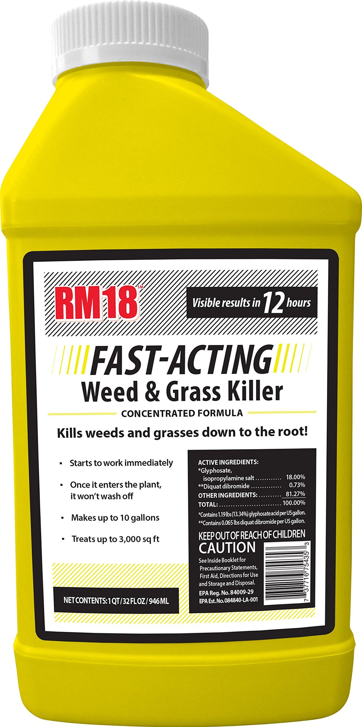 RM18 vista frontal del envase mostrando volumen y diseño claro
