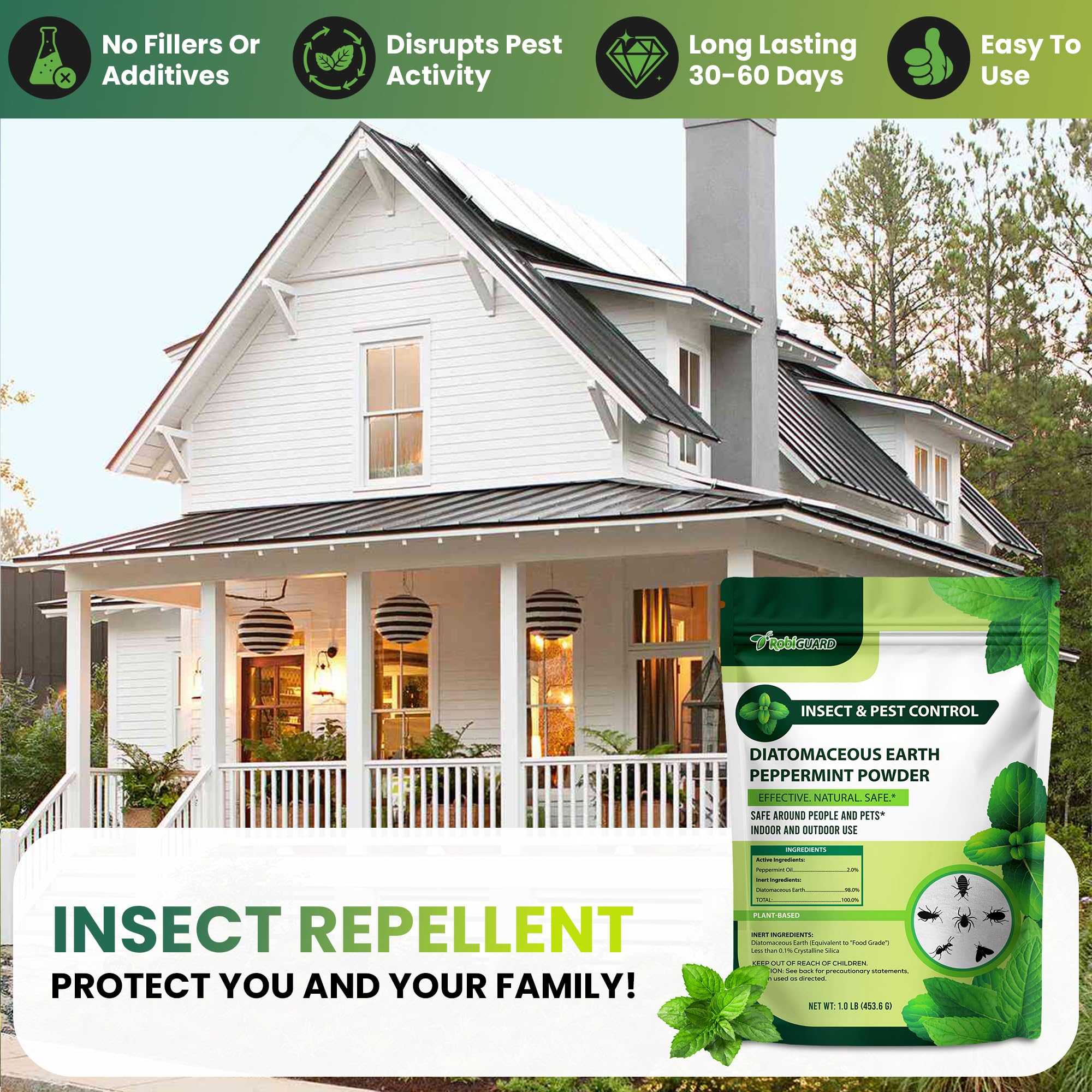 RobiGuard aplicación en grieta creando barrera protectora contra insectos