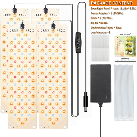 Rocoking panel iluminando suculentas reduce calor y evita quemaduras