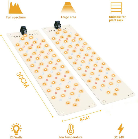 Rocoking paneles instalados en estantería proporcionando luz uniforme a plantas