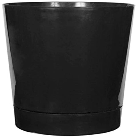 Root & Vessel maceta frontal negra brillo que aporta elegancia y protección