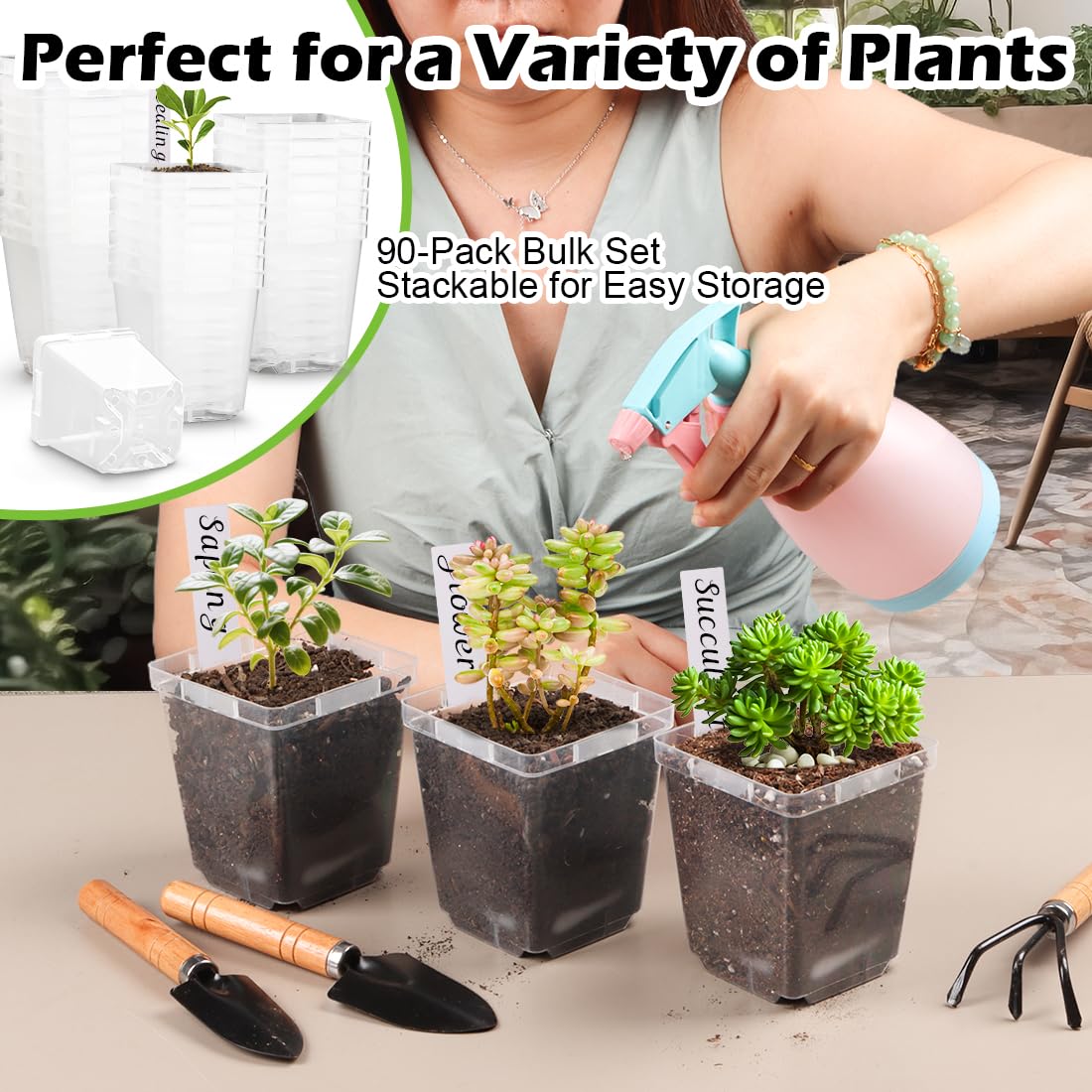 RooTrimmer macetas en alféizar de ventana, cultivo interior saludable