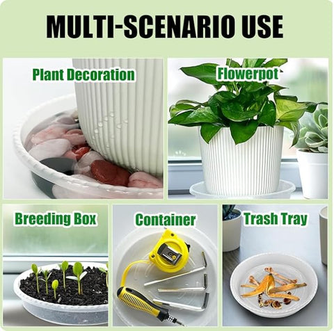 RooTrimmer conjunto apilado de cinco platos para fácil almacenamiento