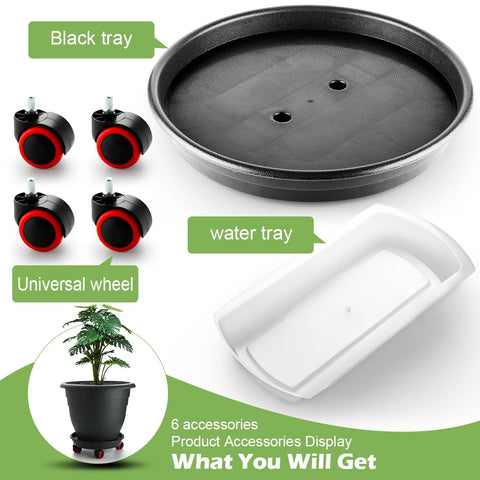 RooTrimmer conjunto de tres macetas en terraza, estilo moderno