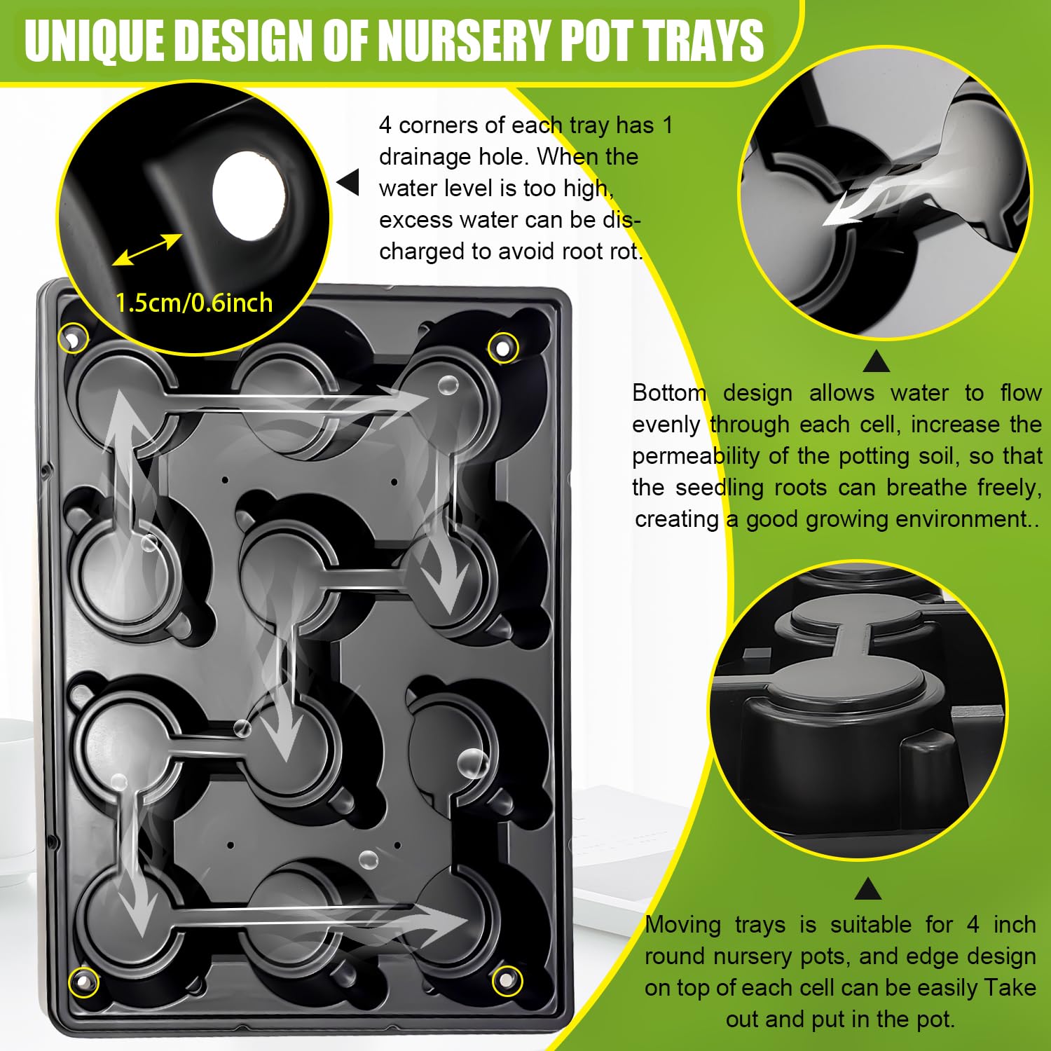 RooTrimmer cúpula con ventilación ajustable para regular humedad