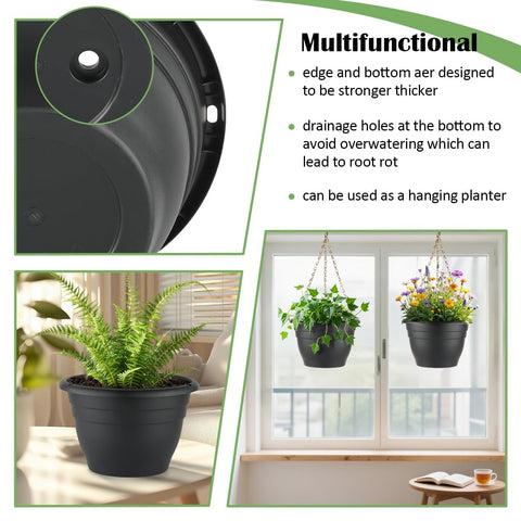 RooTrimmer maceta con Monstera demostrando soporte para follaje grande