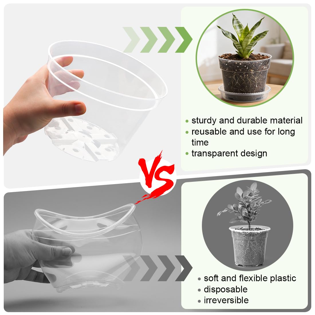 RooTrimmer plato recogedor de agua protegiendo la mesa y evitando manchas