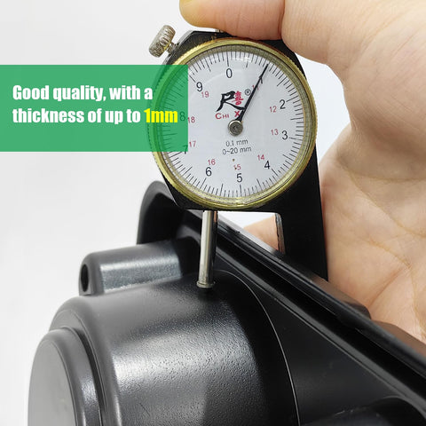 RooTrimmer vista superior mostrando dimensiones y compatibilidad 4 pulgadas