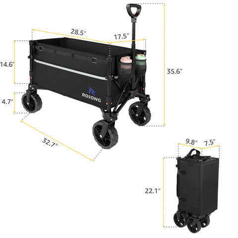 ROSONG wagon cargado en camping facilita transporte de equipo