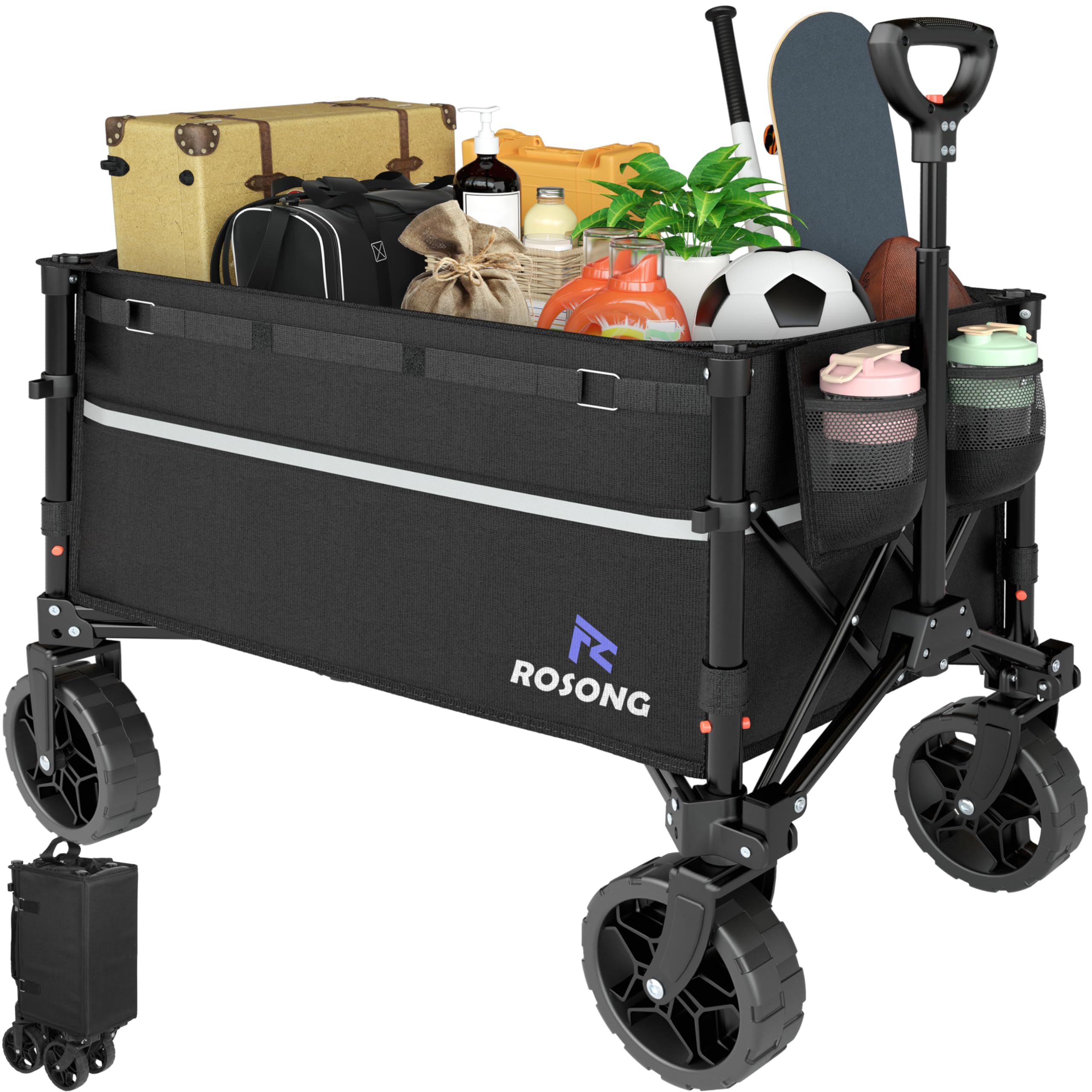 ROSONG vista frontal del wagon plegado mostrando diseño y capacidad