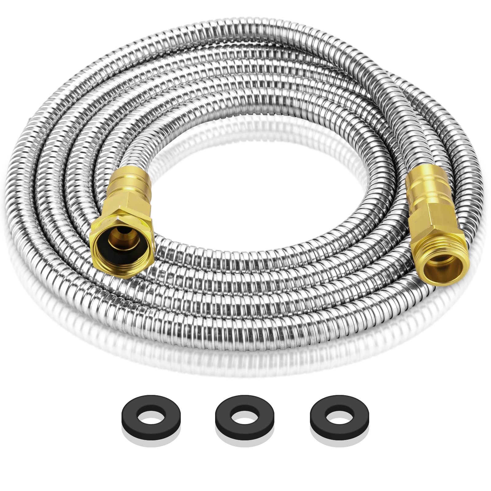Rosy Earth manguera frontal 10 ft mostrando robustez y portabilidad