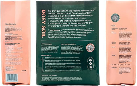 Rosy Soil envase resellable demostrando conservación entre usos
