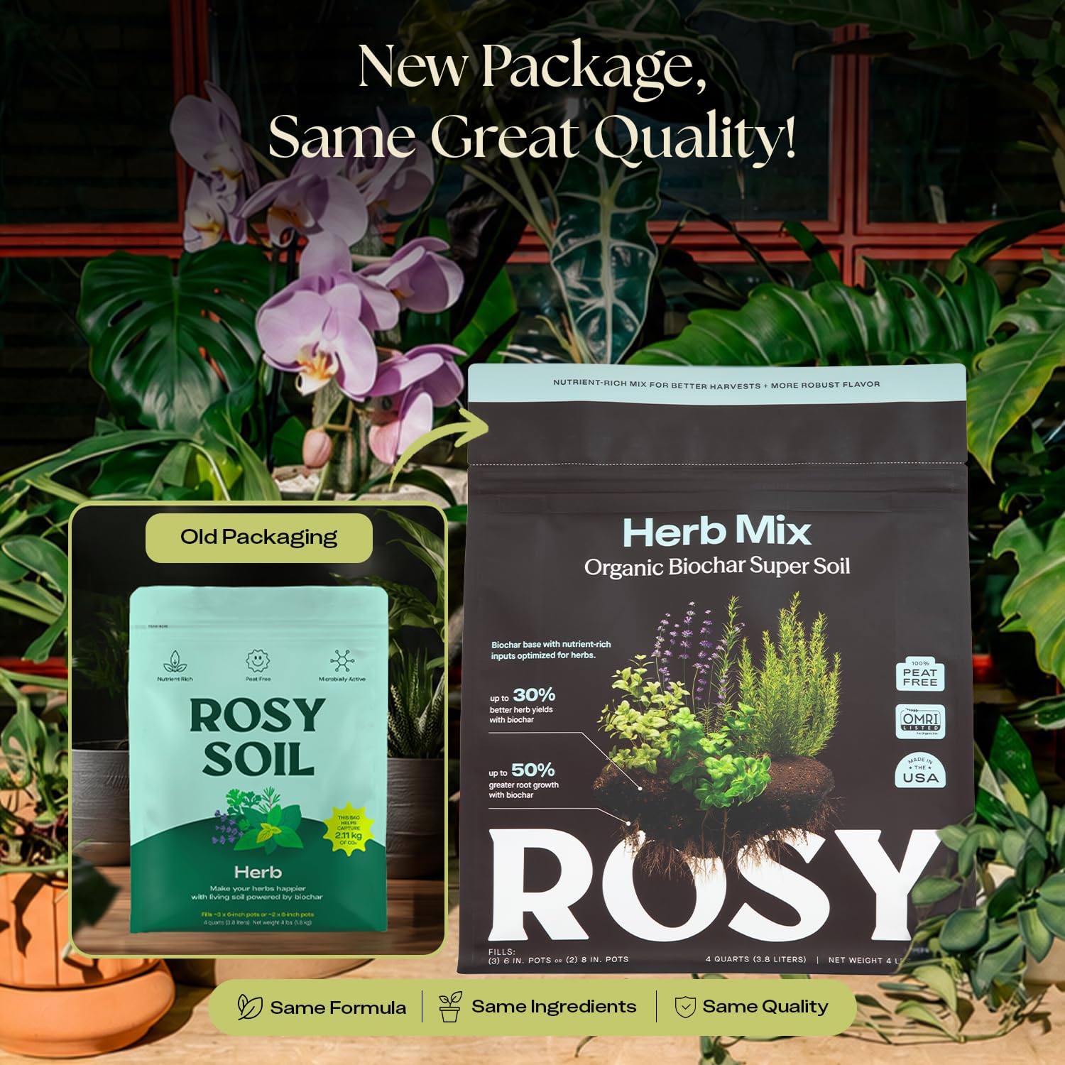 Rosy Soil textura cercana con gránulos, mejora retención y aireación