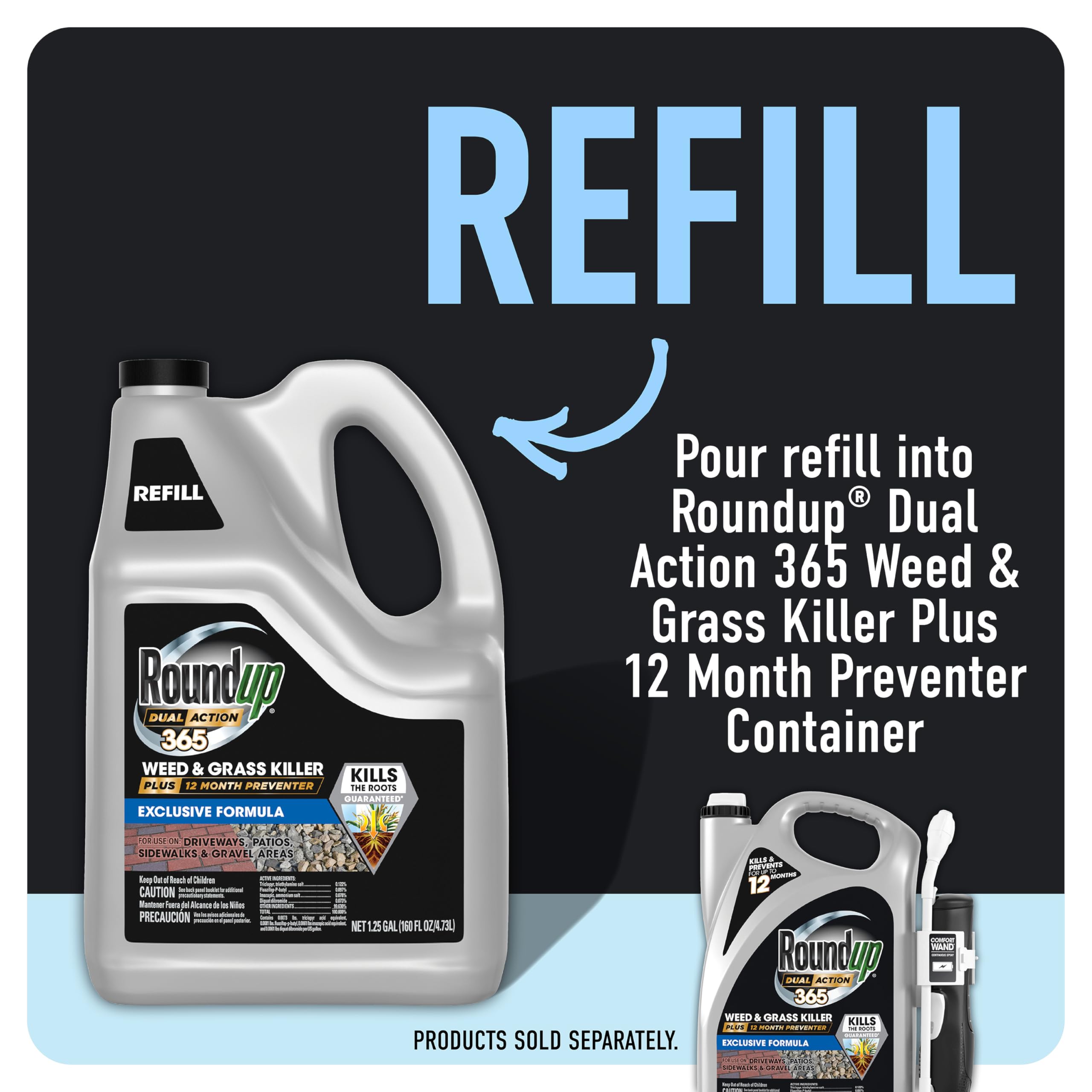 Roundup protegiendo grietas de entrada y evitando rebrote
