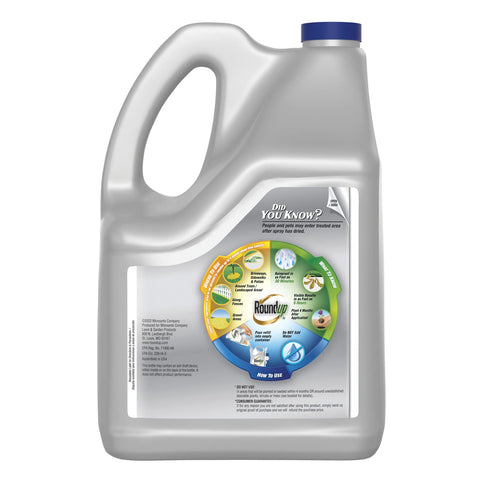 Roundup primer plano del líquido mostrando textura y cobertura eficaz