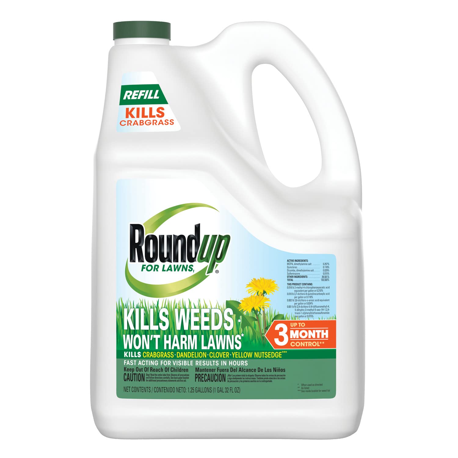 Roundup recarga frente del envase mostrando tamaño y uso práctico