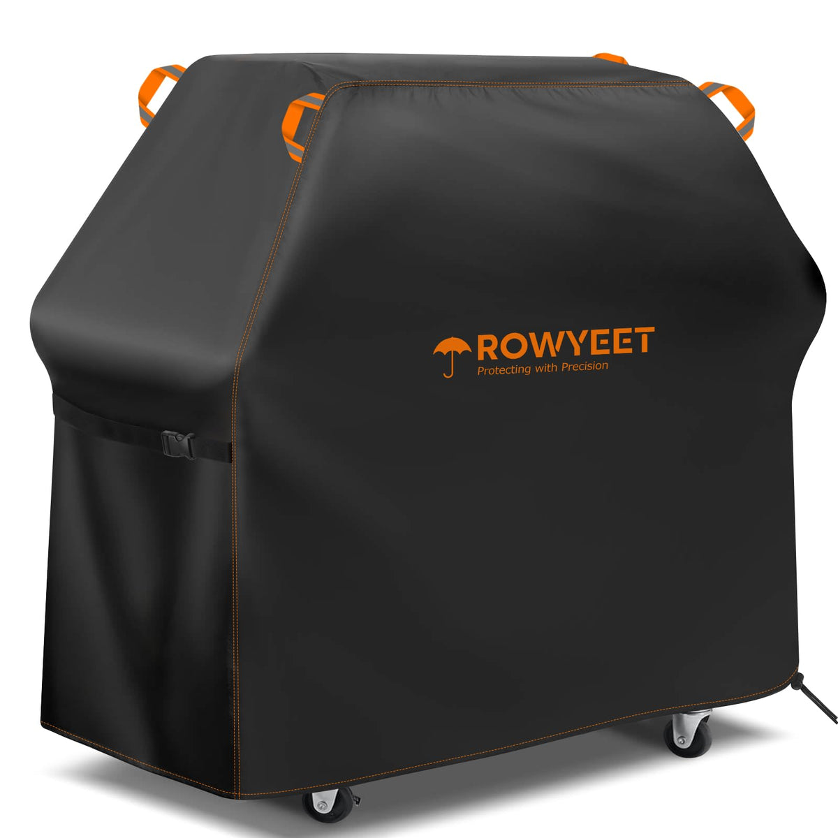 ROWYEET funda frontal mostrando ajuste y protección contra lluvia
