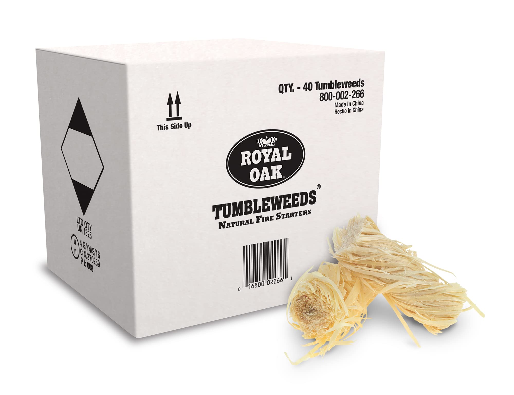 Royal Oak empaque frontal mostrando 40 unidades y ventaja de encendido rápido