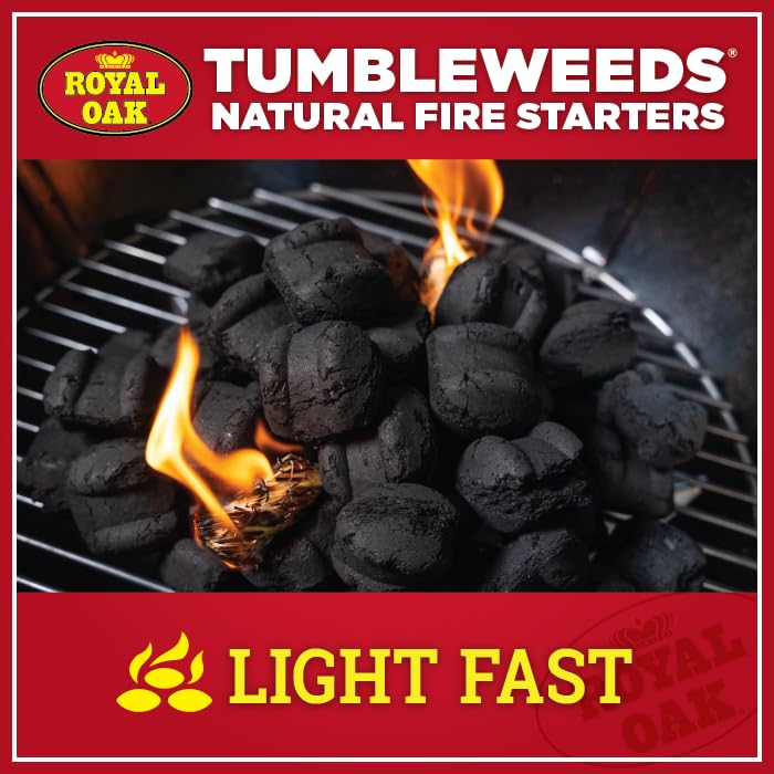 Royal Oak Tumbleweeds encendiendo una chimenea de carbón para inicio rápido
