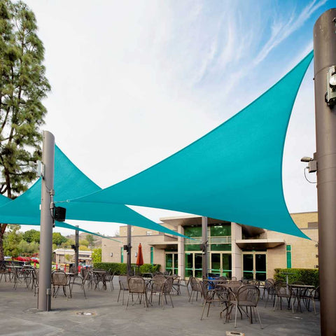 Royal Shade vista frontal del toldo turquesa proteccion solar