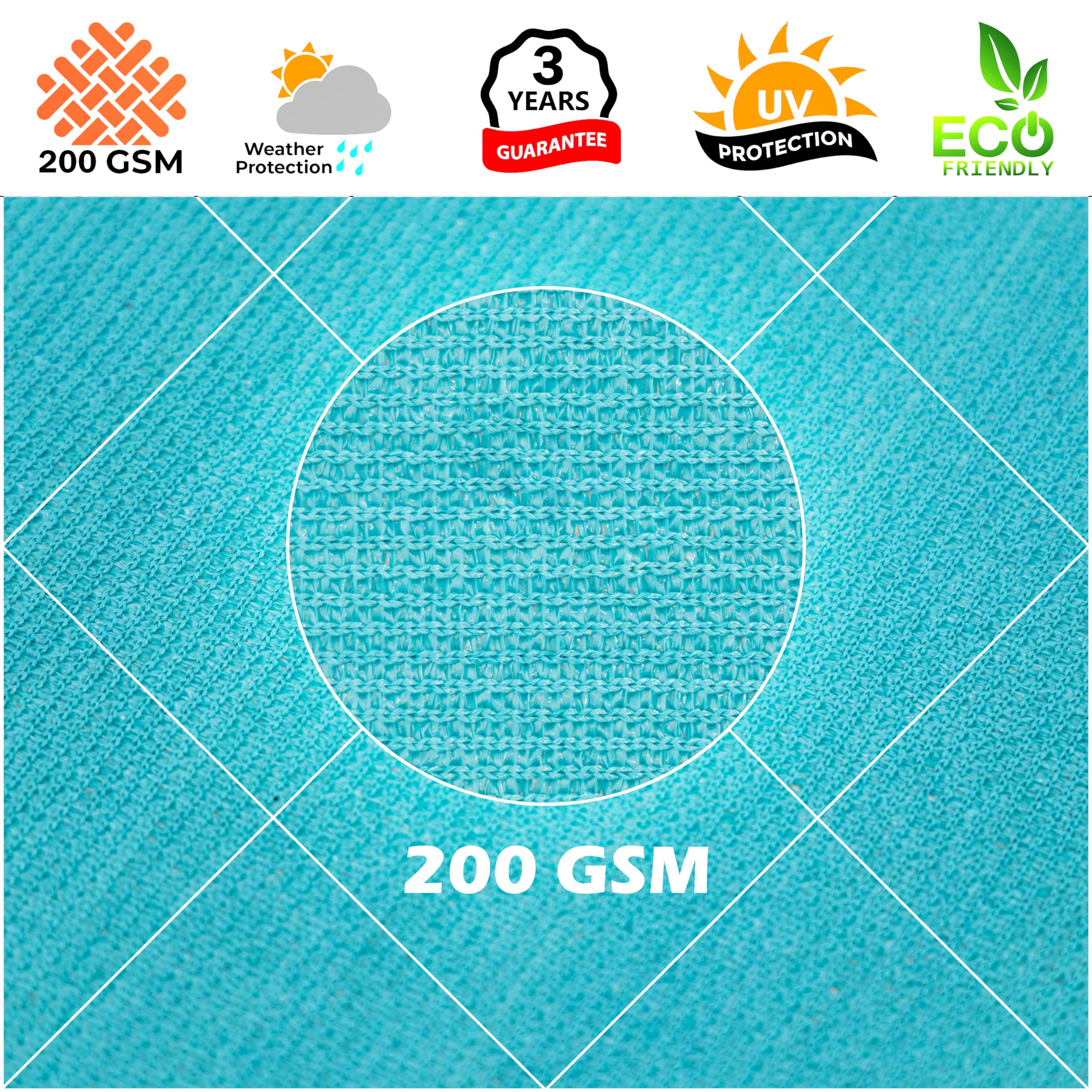 Royal Shade malla permeable mostrando paso de agua y viento