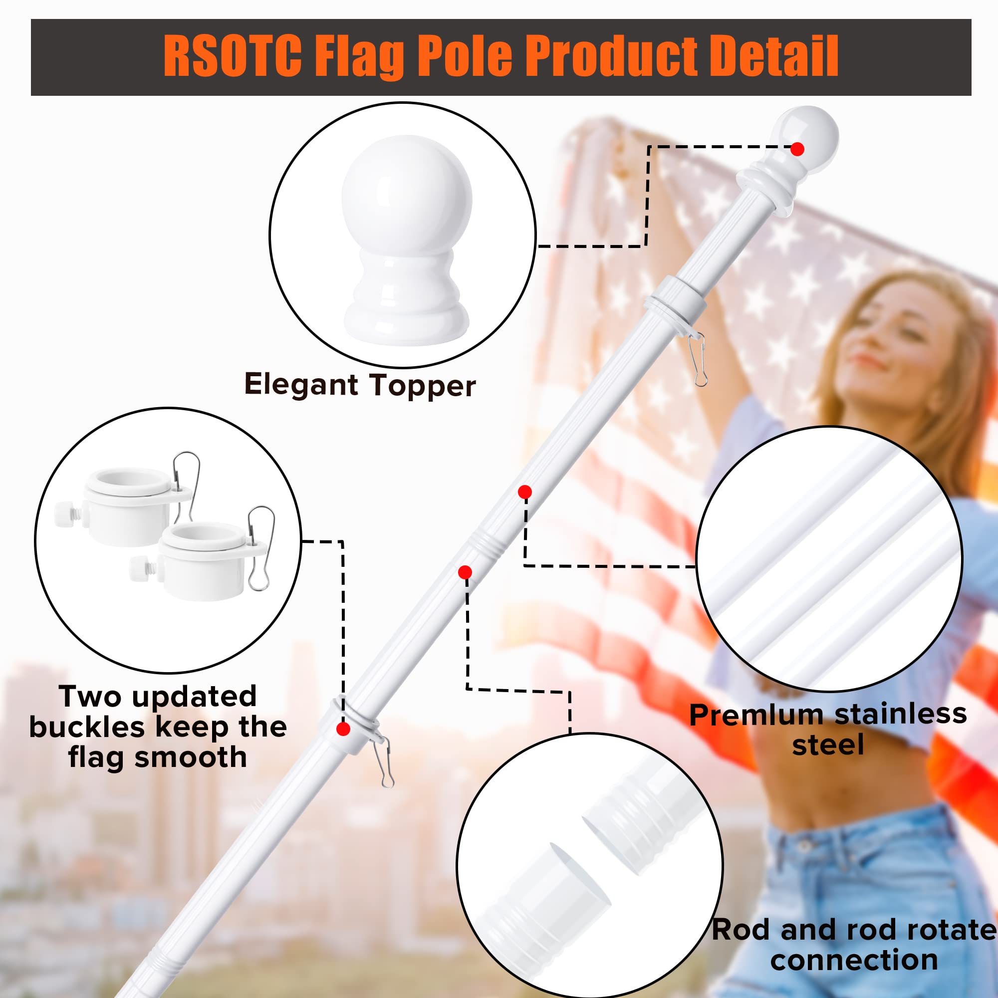 RSOTC acero inoxidable textura resistente para durabilidad exterior