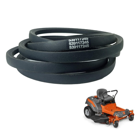 RTPOWER correa deck vista frontal mostrando longitud y forma, reemplazo fiable