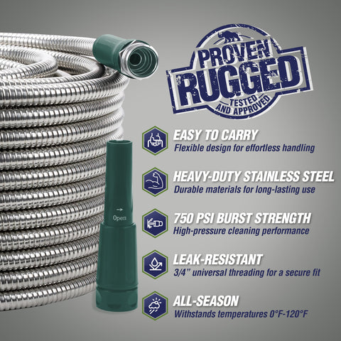 RUGGED RHINO detalle de la textura metálica que protege contra pinchazos y abrasión