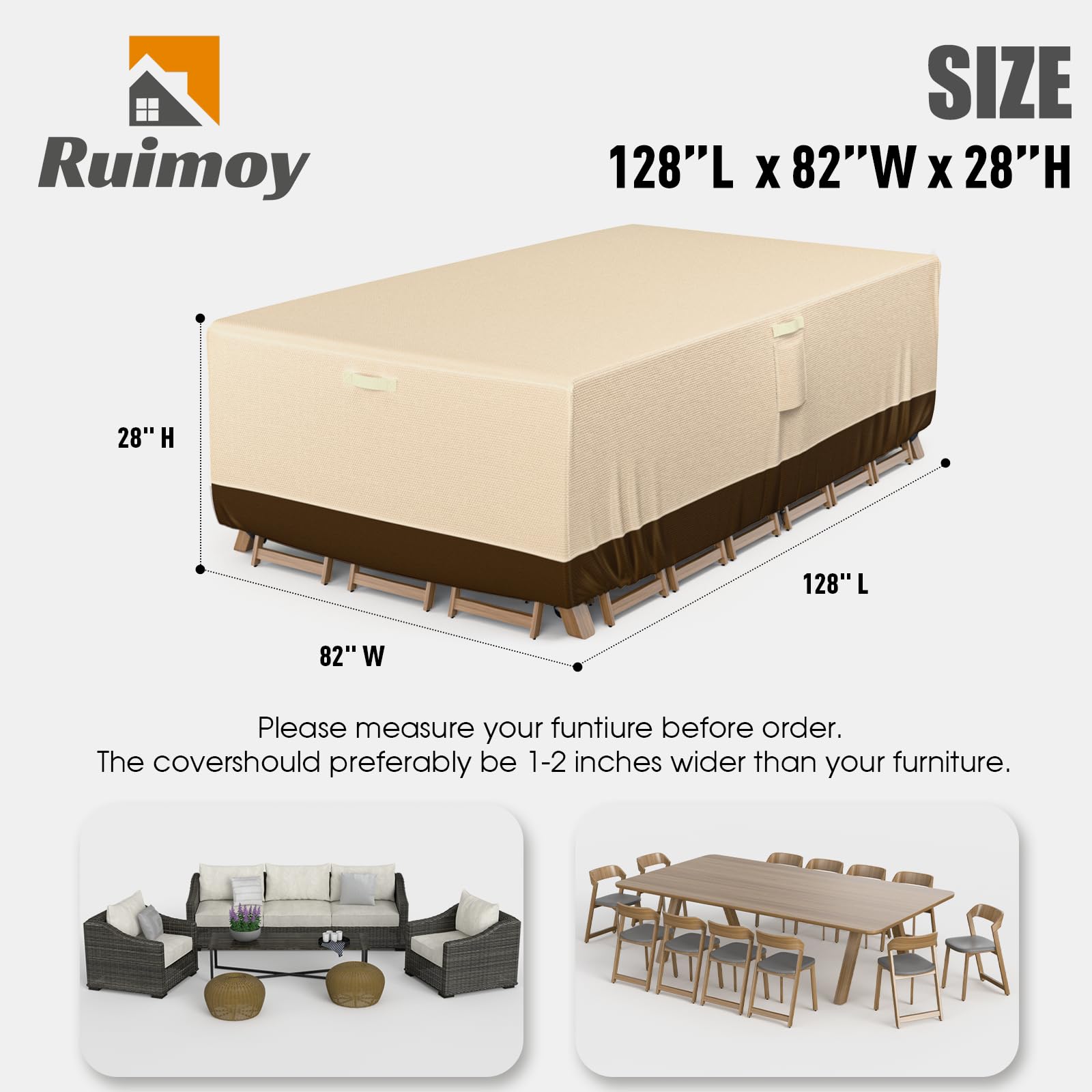 Ruimoy primer plano tejido 600D resistente, protección duradera