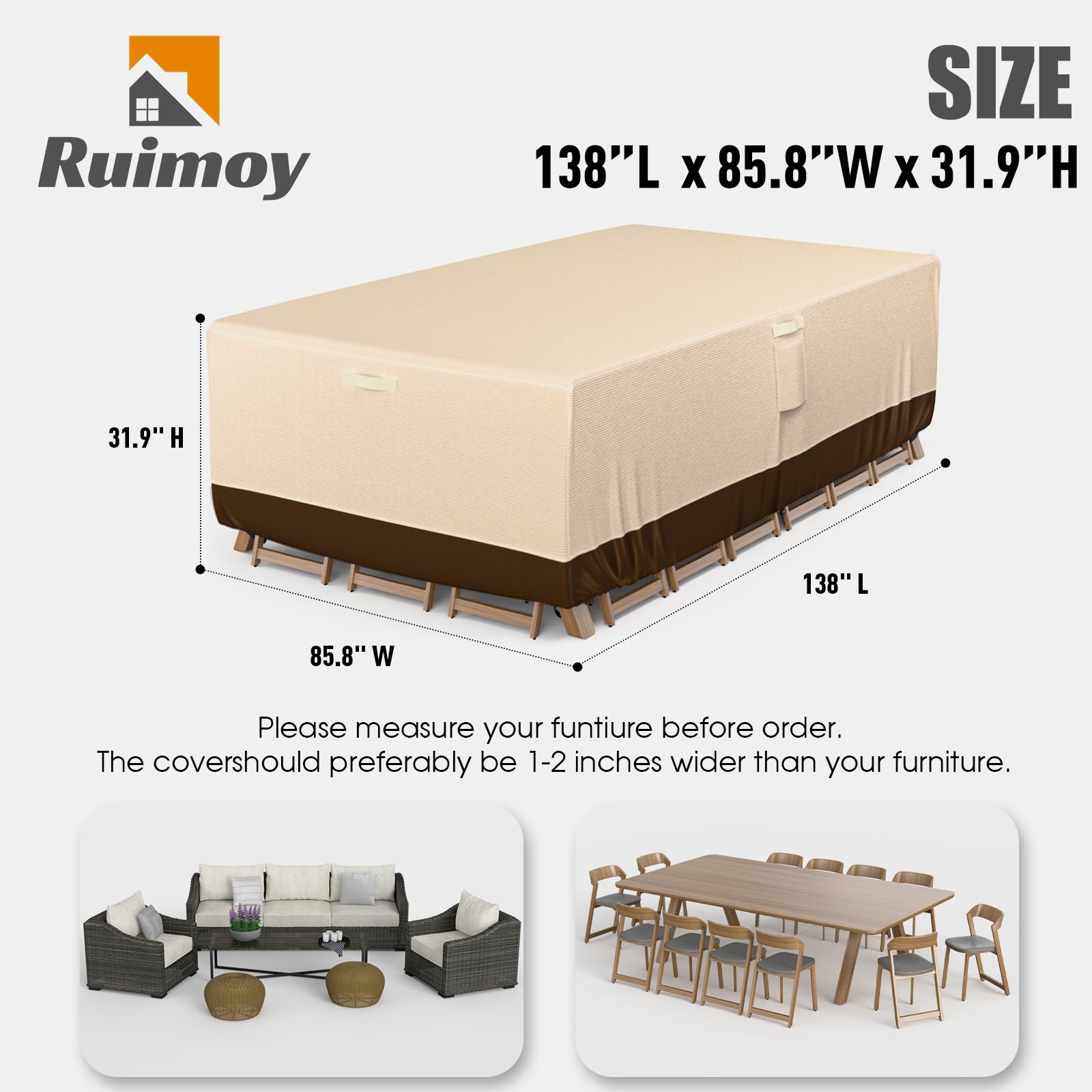 Ruimoy tejido 600D primer plano, durabilidad y resistencia