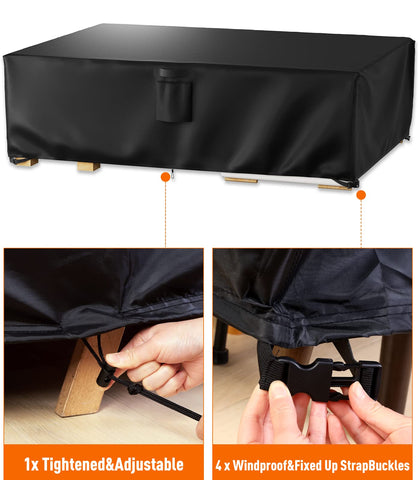 Ruimoy hebillas antiviento sujetando la funda para mayor seguridad