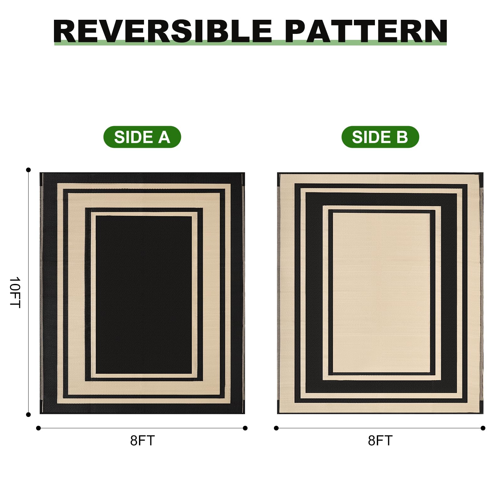 RURALITY vista del lado reversible beige, ofrece segunda opción estética