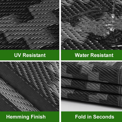 RURALITY textura de paja plástica en primer plano, muestra resistencia y fácil limpieza
